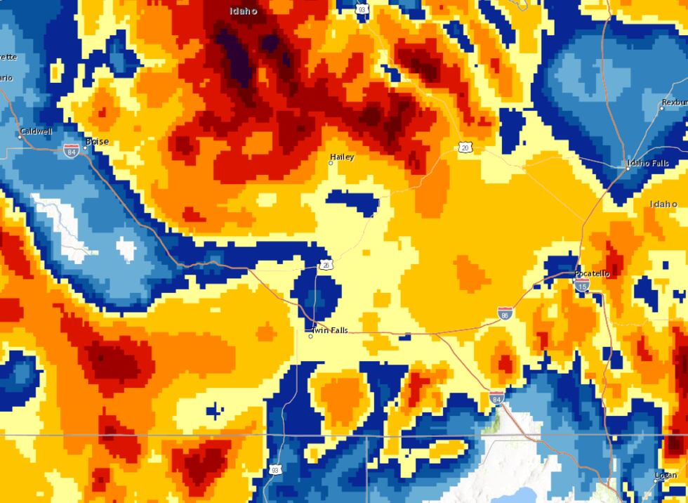 Snowfall over the last 72 hours (NOAA)