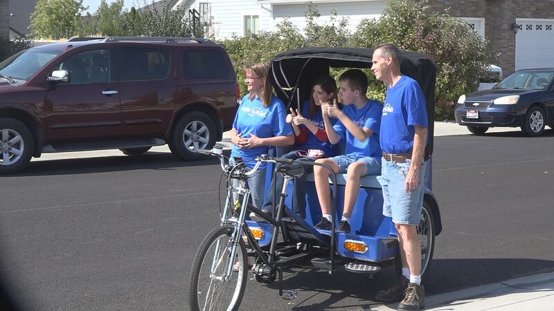 Shawn Powers got a pedicab, to help him enjoy his favorite activity of riding bikes with his...