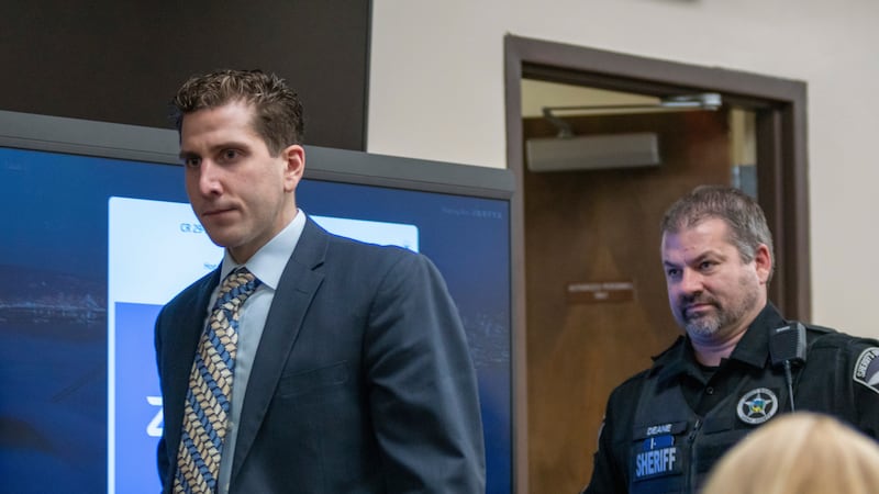 Bryan Kohberger enters a courtroom for a hearing in Moscow, Idaho, on Thursday, Oct.  26,...