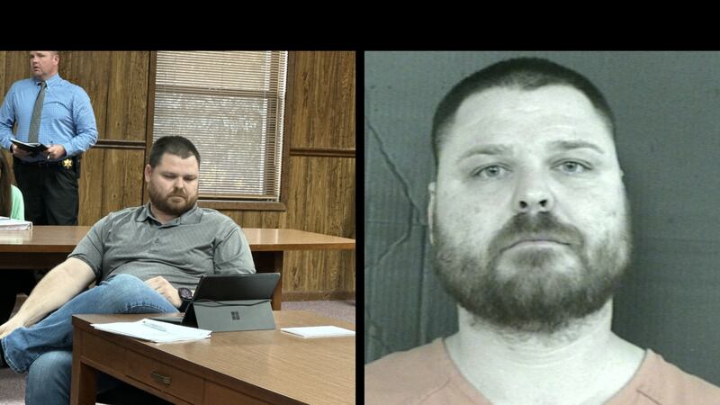 Left: Cooper Leggett at a Wayne County Board of Supervisors emergency session on Thursday...