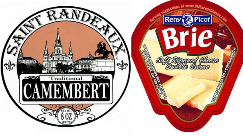 Pictured are two of the brands of Old Europe Cheese brie and Camembert products under recall...